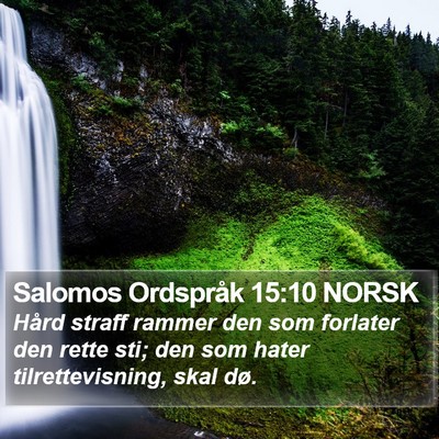 Salomos Ordspråk 15:10 NORSK Bible Verse Image