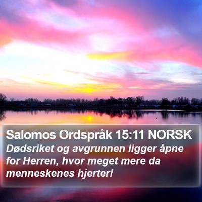 Salomos Ordspråk 15:11 NORSK Bible Verse Image
