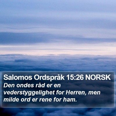 Salomos Ordspråk 15:26 NORSK Bible Verse Image