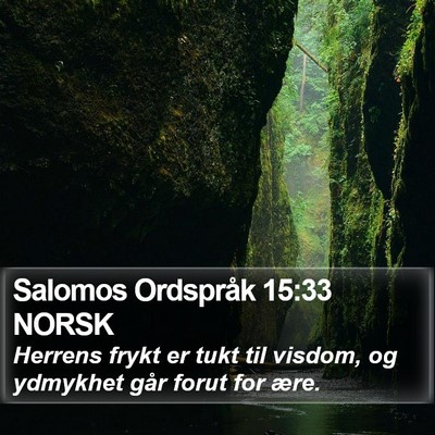 Salomos Ordspråk 15:33 NORSK Bible Verse Image