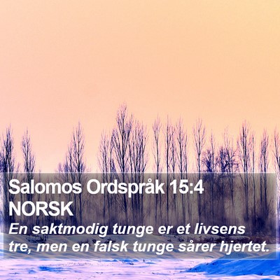 Salomos Ordspråk 15:4 NORSK Bible Verse Image
