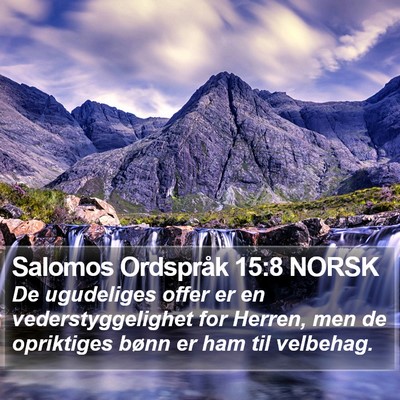 Salomos Ordspråk 15:8 NORSK Bible Verse Image