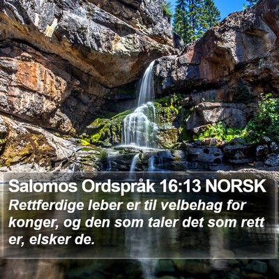 Salomos Ordspråk 16:13 NORSK Bible Verse Image