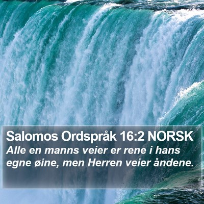 Salomos Ordspråk 16:2 NORSK Bible Verse Image