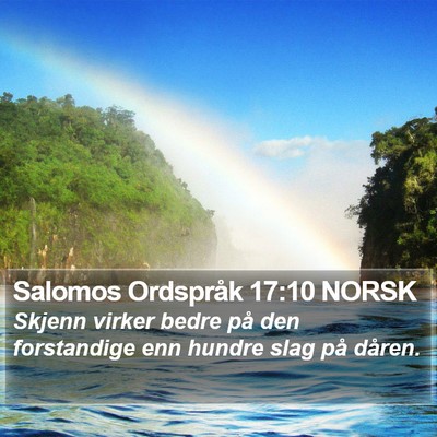 Salomos Ordspråk 17:10 NORSK Bible Verse Image