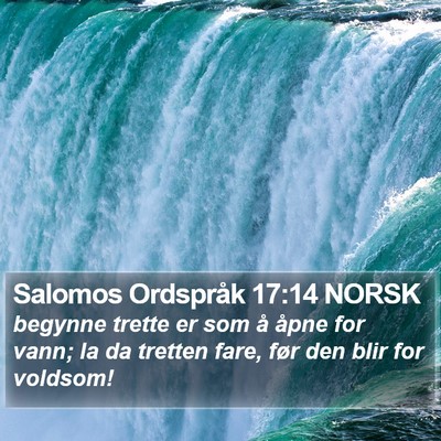Salomos Ordspråk 17:14 NORSK Bible Verse Image