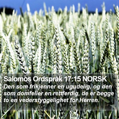 Salomos Ordspråk 17:15 NORSK Bible Verse Image
