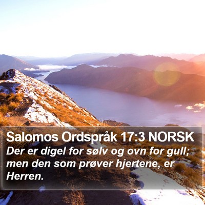 Salomos Ordspråk 17:3 NORSK Bible Verse Image