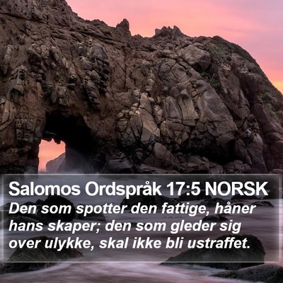 Salomos Ordspråk 17:5 NORSK Bible Verse Image