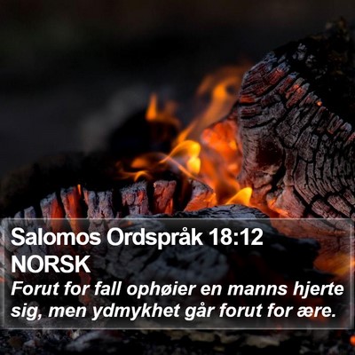 Salomos Ordspråk 18:12 NORSK Bible Verse Image