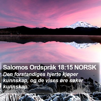 Salomos Ordspråk 18:15 NORSK Bible Verse Image