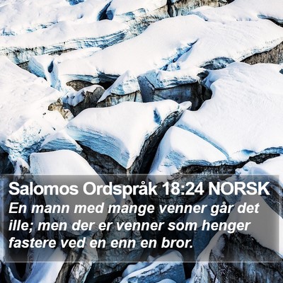 Salomos Ordspråk 18:24 NORSK Bible Verse Image