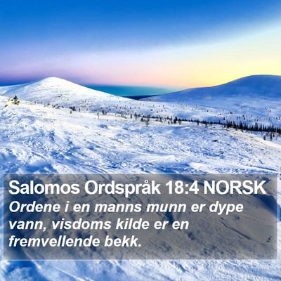 Salomos Ordspråk 18:4 NORSK Bible Verse Image