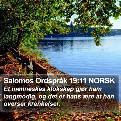 Salomos Ordspråk 19:11 NORSK Bible Verse Image