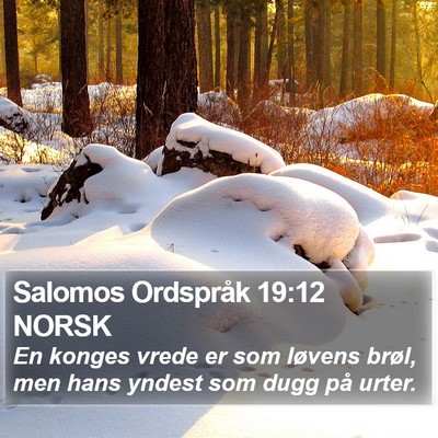 Salomos Ordspråk 19:12 NORSK Bible Verse Image