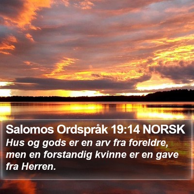 Salomos Ordspråk 19:14 NORSK Bible Verse Image