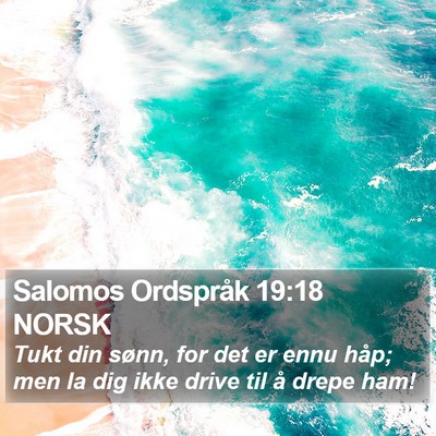 Salomos Ordspråk 19:18 NORSK Bible Verse Image