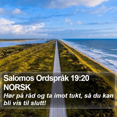 Salomos Ordspråk 19:20 NORSK Bible Verse Image