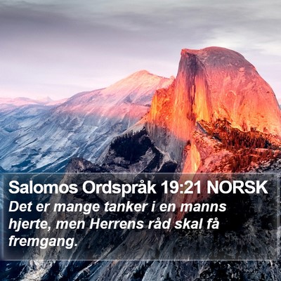 Salomos Ordspråk 19:21 NORSK Bible Verse Image