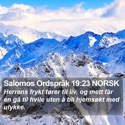 Salomos Ordspråk 19:23 NORSK Bible Verse Image