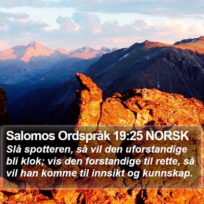 Salomos Ordspråk 19:25 NORSK Bible Verse Image
