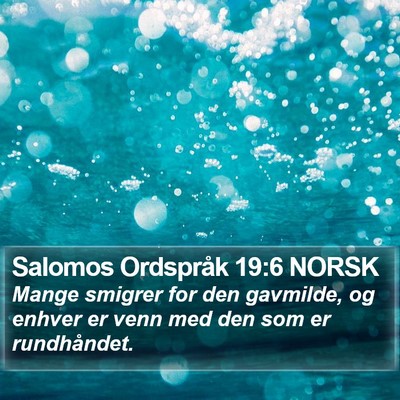 Salomos Ordspråk 19:6 NORSK Bible Verse Image