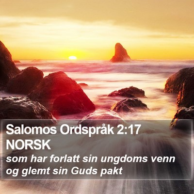 Salomos Ordspråk 2:17 NORSK Bible Verse Image