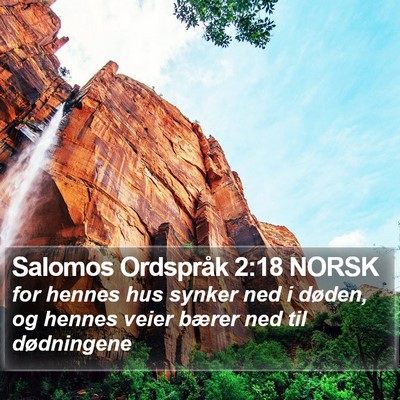 Salomos Ordspråk 2:18 NORSK Bible Verse Image