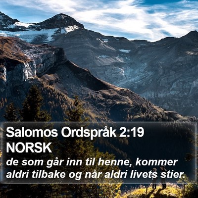 Salomos Ordspråk 2:19 NORSK Bible Verse Image