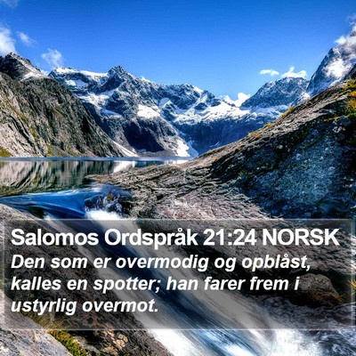Salomos Ordspråk 21:24 NORSK Bible Verse Image