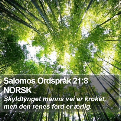 Salomos Ordspråk 21:8 NORSK Bible Verse Image