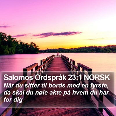 Salomos Ordspråk 23:1 NORSK Bible Verse Image