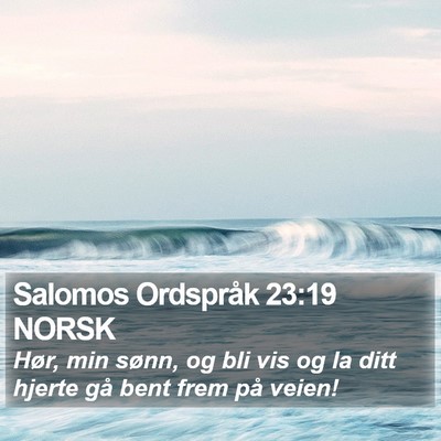 Salomos Ordspråk 23:19 NORSK Bible Verse Image