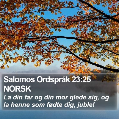 Salomos Ordspråk 23:25 NORSK Bible Verse Image