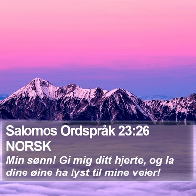 Salomos Ordspråk 23:26 NORSK Bible Verse Image