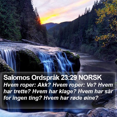 Salomos Ordspråk 23:29 NORSK Bible Verse Image