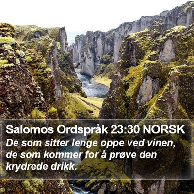 Salomos Ordspråk 23:30 NORSK Bible Verse Image