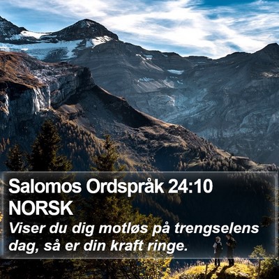 Salomos Ordspråk 24:10 NORSK Bible Verse Image