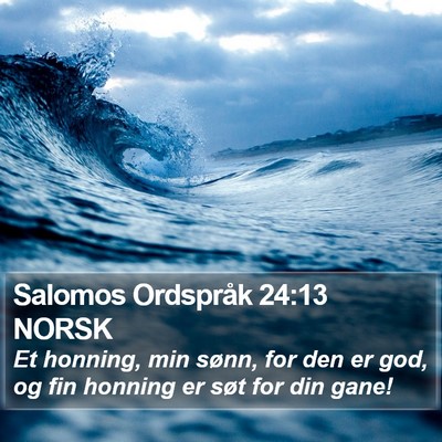 Salomos Ordspråk 24:13 NORSK Bible Verse Image