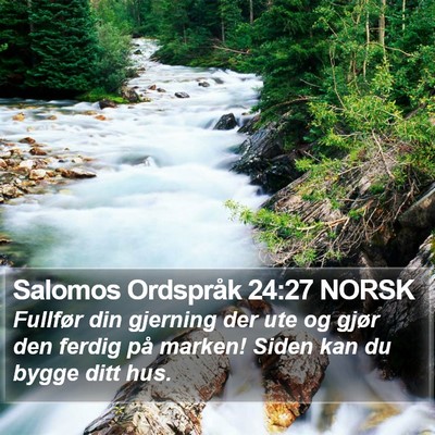 Salomos Ordspråk 24:27 NORSK Bible Verse Image