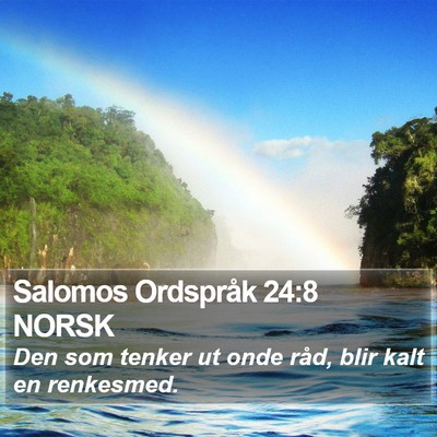 Salomos Ordspråk 24:8 NORSK Bible Verse Image