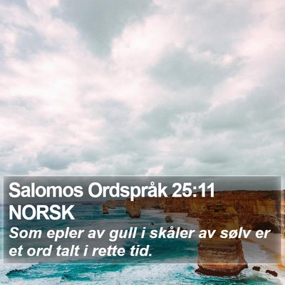 Salomos Ordspråk 25:11 NORSK Bible Verse Image