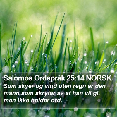 Salomos Ordspråk 25:14 NORSK Bible Verse Image