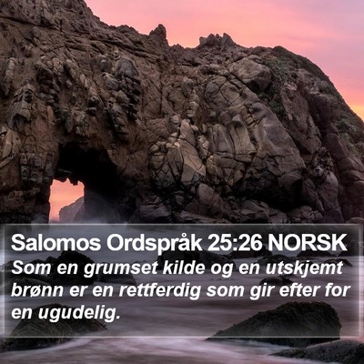 Salomos Ordspråk 25:26 NORSK Bible Verse Image
