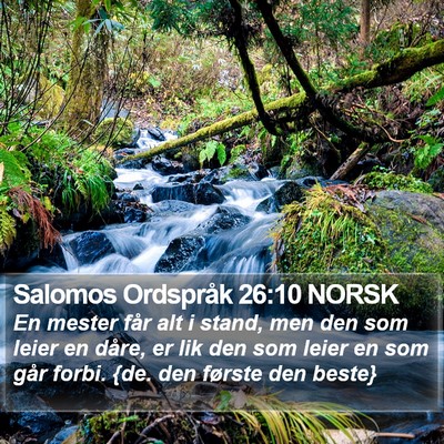 Salomos Ordspråk 26:10 NORSK Bible Verse Image