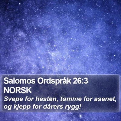 Salomos Ordspråk 26:3 NORSK Bible Verse Image