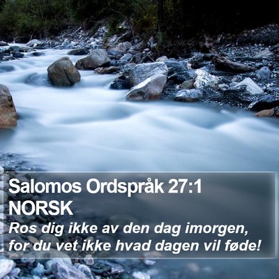 Salomos Ordspråk 27:1 NORSK Bible Verse Image