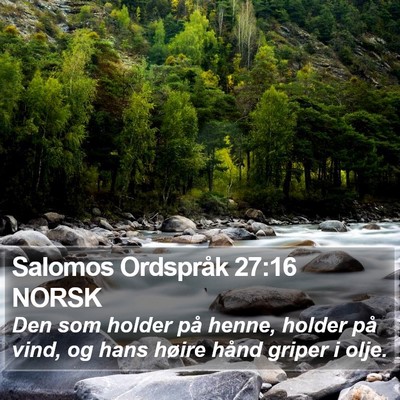 Salomos Ordspråk 27:16 NORSK Bible Verse Image