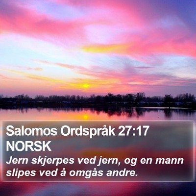 Salomos Ordspråk 27:17 NORSK Bible Verse Image