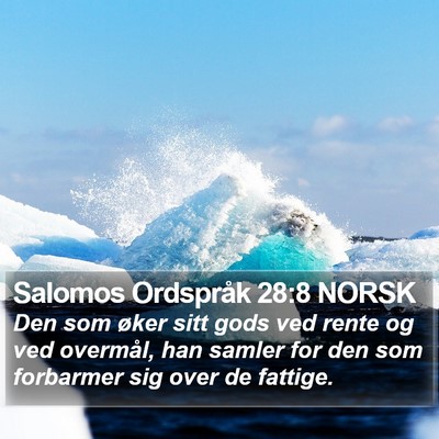 Salomos Ordspråk 28:8 NORSK Bible Verse Image